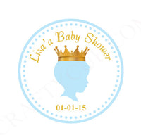 Prince Baby Shower Cupcake Toppers - Royal Prince Cupcake Toppers