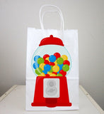 Bubble Gum Machine Goody Bags, Gumball Machine, Candy Goody Bags, Candy Favor Bags, Candy Gift Bags, Bubble Gum Machine Favor, Sweet Sixteen