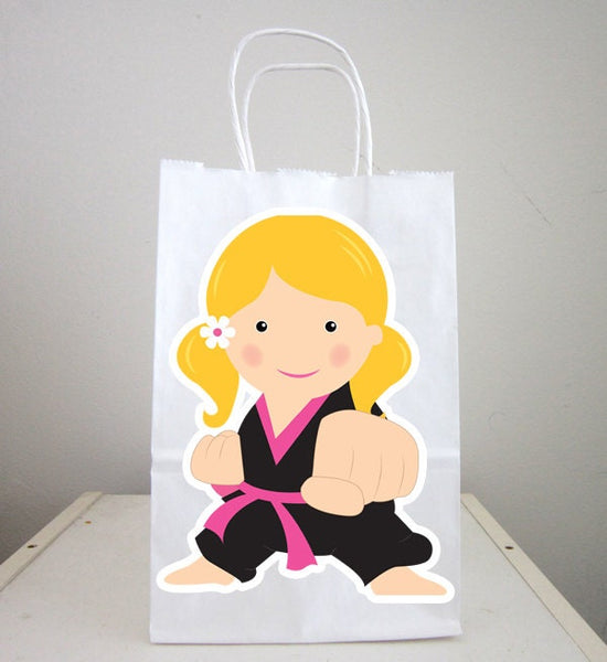 Karate Goody Bags, Karate Favor Bags, Karate Party Bags, Karate Girl Bags
