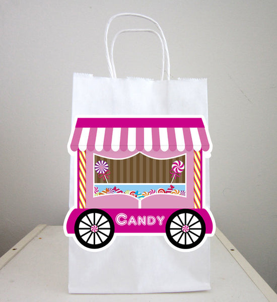 Candy Goody Bags, Candy Cart Goody Bags, Candy Favor Bags, Candy Gift Bags, Bubble Gum Machine Favor, Sweet Sixteen Goody Bags