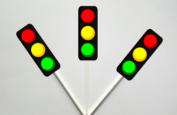 Traffic Light Cupcake Toppers