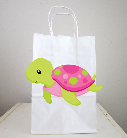 Girl Turtle Goody Bags, Girl Turtle Favor Bags, Girl Turtle Party Bags, Girl Turtle Gift Bags, Girl Turtle Goodie Bags