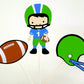 Football Player Cupcake Toppers, Football Birthday Cupcake Toppers