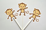 Monkey Cupcake Toppers, Monkey Baby Shower, Monkey Birthday
