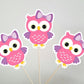 Owl Cupcake Toppers - Pink and Purple Owl Cupcake Toppers