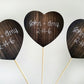 Rustic Wedding Cupcake Toppers, Heart Cupcake Toppers, Wedding Cupcake Toppers