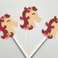 Horse Cupcake Toppers, Horse With Flowers Cupcake Toppers
