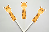 Giraffe Cupcake Toppers, Jungle Cupcake Toppers, Safari Cupcake Toppers