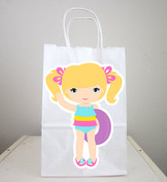 Pool Party Goody Bags, Pool Party Favor Bags, Pool Party Favor, Goody, Gift Bags - Girls Pool Party