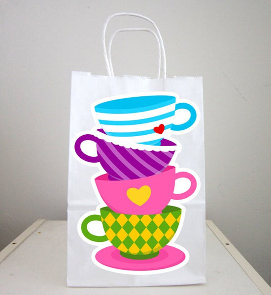 Tea Cups Goody Bags, Tea Cups Favor Bags, Tea Cups Gift Bags, Tea Party