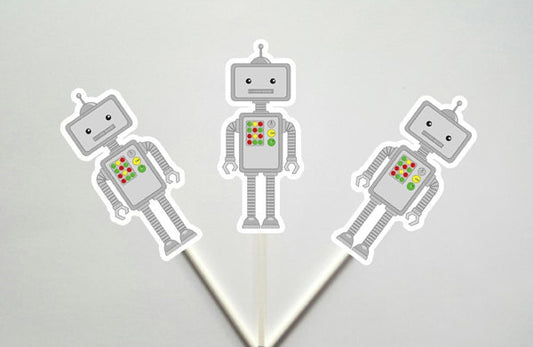Robot Goody Bags, Robot Gift Bags, Robot Favor Bags, Robot Party Bags, Robot Favors