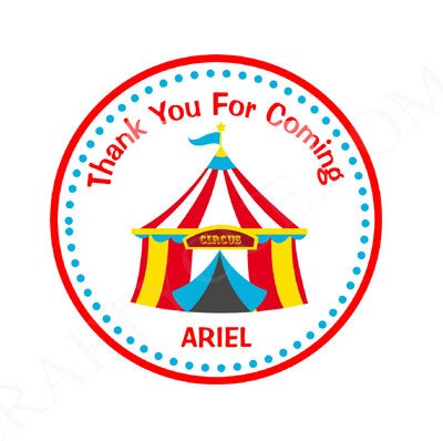 Circus Cupcake Toppers - Circus Tent Cupcake Toppers - Circus Birthday Party - Circus Party