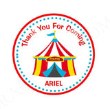 Circus Cupcake Toppers - Circus Tent Cupcake Toppers - Circus Birthday Party - Circus Party