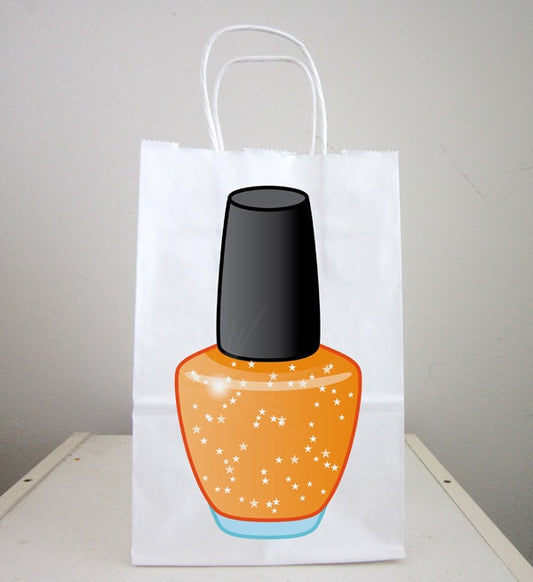 Spa Goody Bags, Nail Polish Goody Bags, Spa Party Goody Bags, Spa Party Favor Bags, Spa Party Favors - Nail Polish Favor Bags