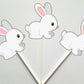 Bunny Rabbit Cupcake Toppers, Easter Cupcake Toppers