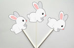 Bunny Rabbit Cupcake Toppers, Easter Cupcake Toppers