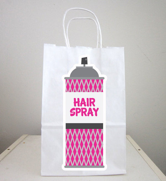 80's Party Goody Bags, Hair Spray Goody Bags, 80's Favor Bags, 80's Gift Bags