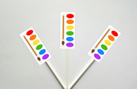 Paint Party Cupcake Toppers, Art Party Cupcake Toppers, Painting Cupcake Toppers, Paint brush Cupcake Toppers