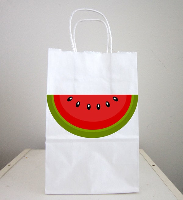 Watermelon Goody Bags, Watermelon Favor Bags, Watermelon Gift Bags
