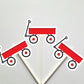 Red Wagon Cupcake Toppers, Little Red Wagon Cupcake Toppers