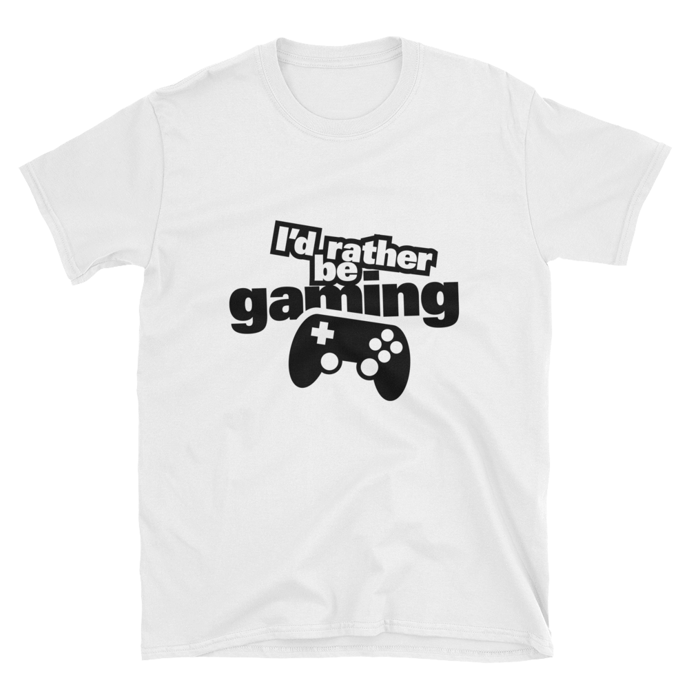 I'd Rather Be Gaming Shirt, Gaming T-shirt, Gamers T-shirt, Gaming T-shirt, Gamer Shirt, Gamer Gift, Game Controller Shirt, Short-Sleeve Unisex T-Shirt