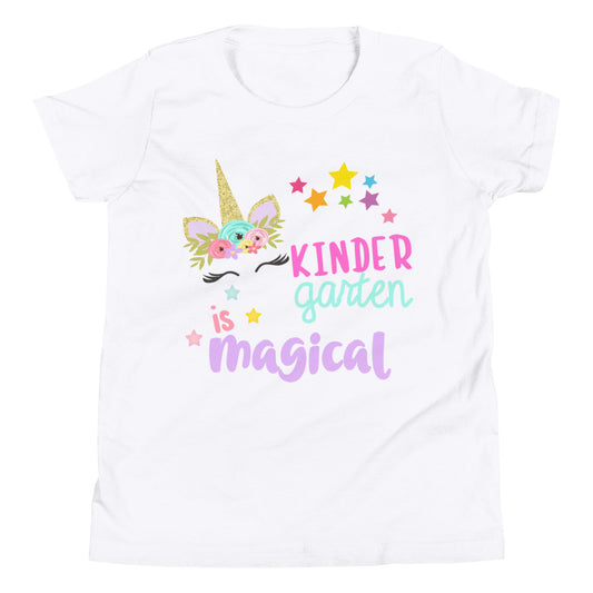 Kindergarten is Magical Shirt, Unicorn Shirt, Kindergarten Shirt, Youth Short Sleeve T-Shirt