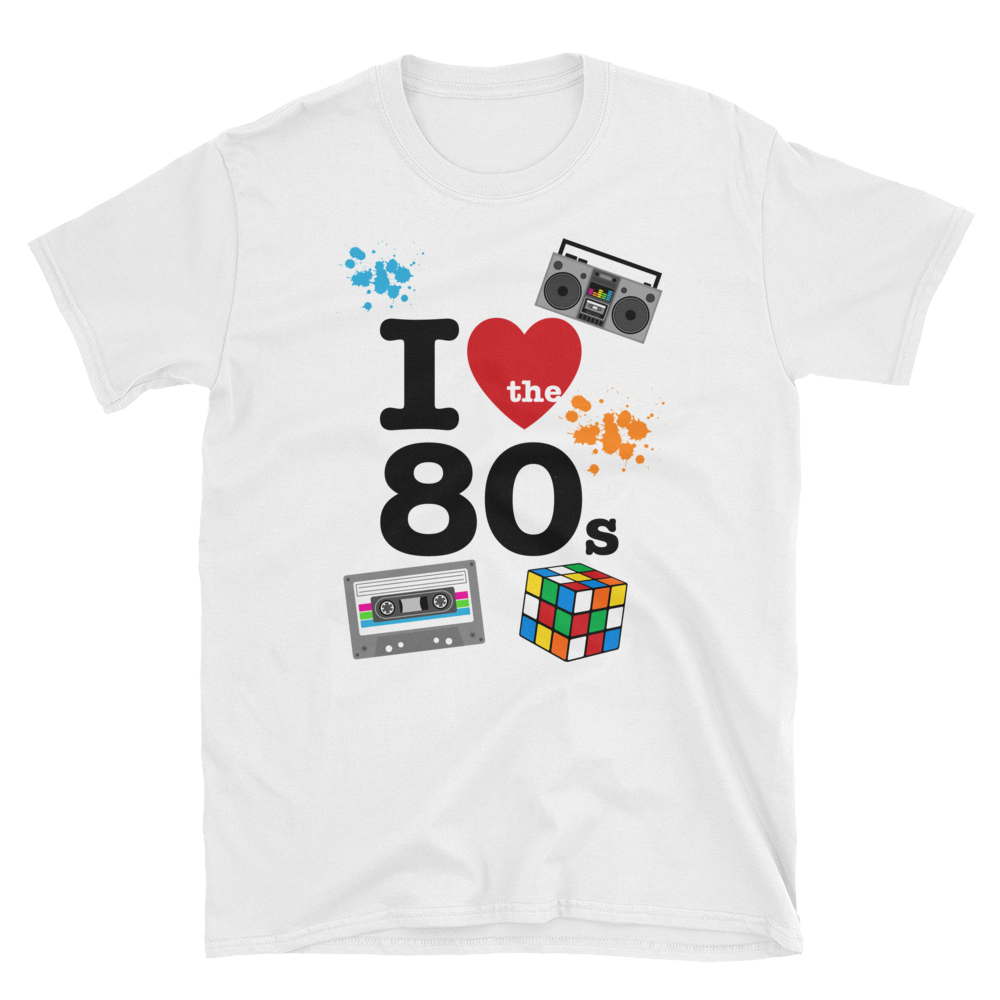 I Love The 80's Shirt, 80's T shirt, 80's T-shirt, 80's Clothing, Short-Sleeve ADULT Unisex T-Shirt