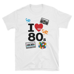 I Love The 80's Shirt, 80's T shirt, 80's T-shirt, 80's Clothing, Short-Sleeve ADULT Unisex T-Shirt