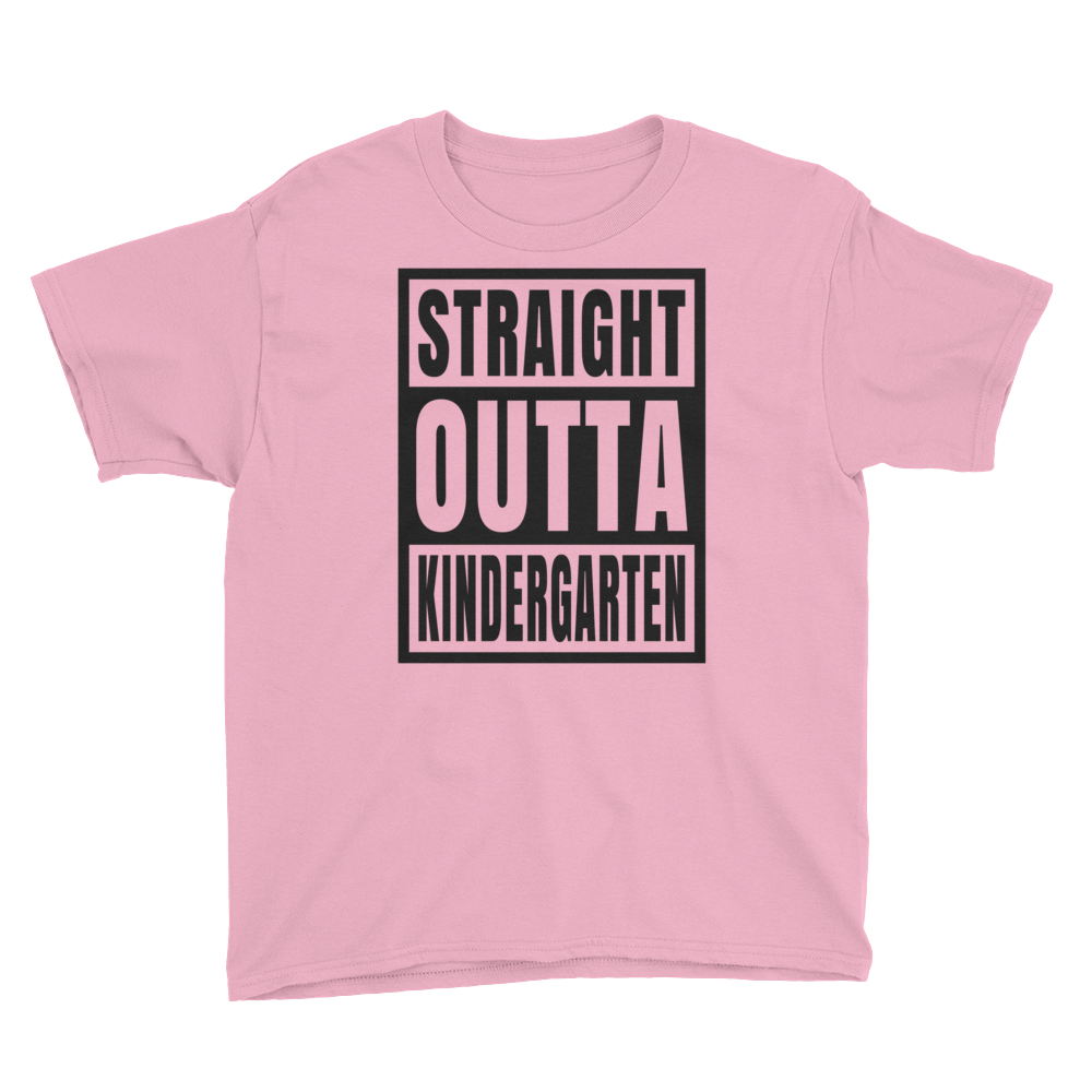 Straight Outta Kindergarten T-shirt, Youth Short Sleeve T-Shirt
