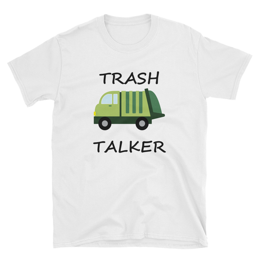 Adult Trash Talker Shirt, Garbage Truck t-shirt, UNISEX Adult Short-Sleeve Unisex T-Shirt
