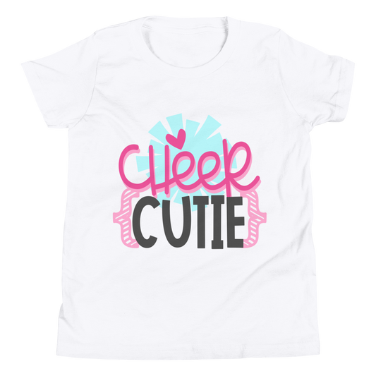 Cheer Cutie Shirt, Cheerleader Shirt, Cheerleading Shirt, Youth Short Sleeve T-Shirt