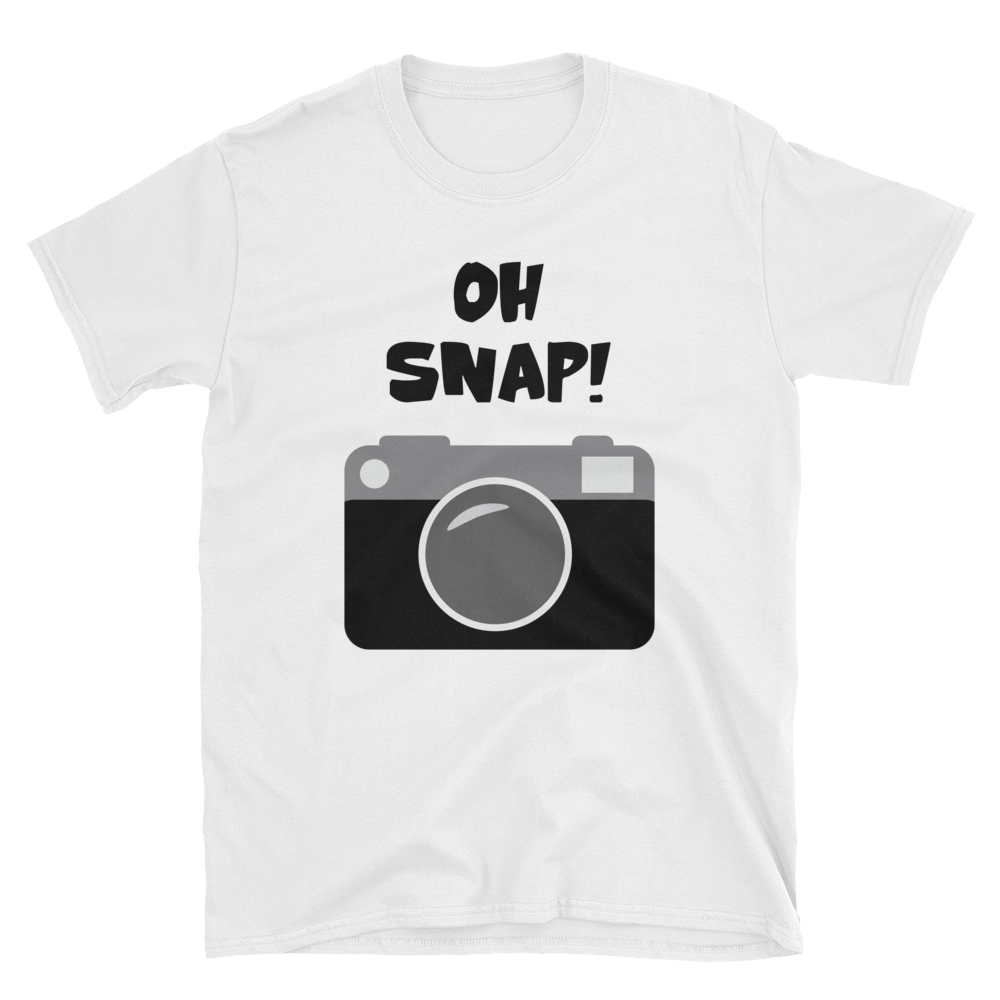 Oh Snap Camera T-shirt, Short-Sleeve Unisex T-Shirt