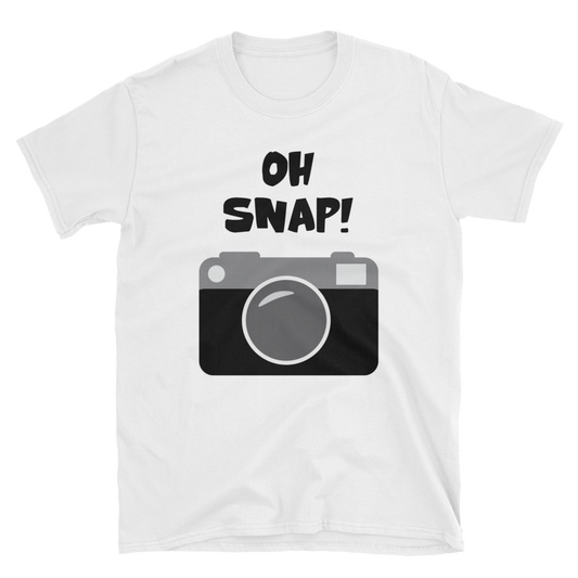 Oh Snap Camera T-shirt, Short-Sleeve Unisex T-Shirt