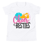 Cheer Besties Shirt, Cheerleader Shirt, Cheerleading Shirt, Youth Short Sleeve T-Shirt