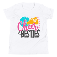 Cheer Besties Shirt, Cheerleader Shirt, Cheerleading Shirt, Youth Short Sleeve T-Shirt