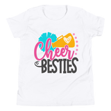 Cheer Besties Shirt, Cheerleader Shirt, Cheerleading Shirt, Youth Short Sleeve T-Shirt