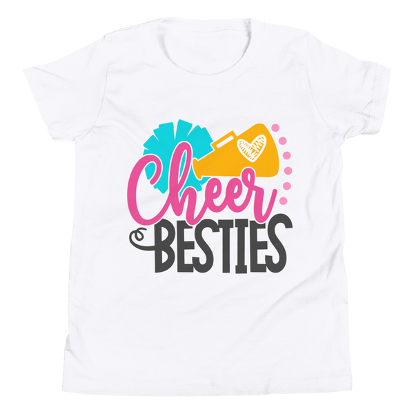 Cheer Besties Shirt, Cheerleader Shirt, Cheerleading Shirt, Youth Short Sleeve T-Shirt