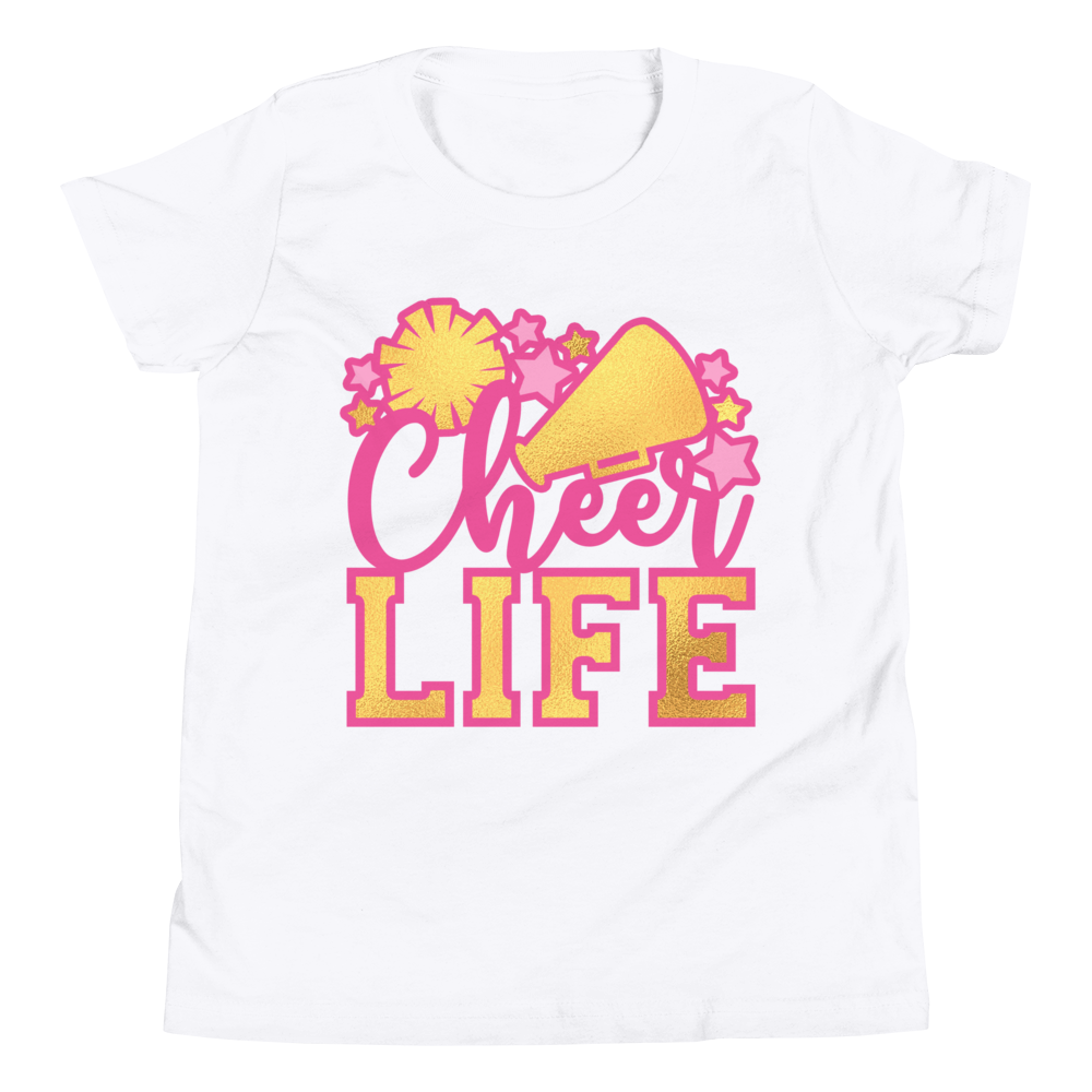 Cheer Life Shirt, Cheerleader Shirt, Cheerleading Shirt, Youth Short Sleeve T-Shirt