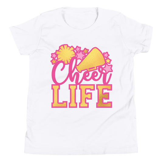 Cheer Life Shirt, Cheerleader Shirt, Cheerleading Shirt, Youth Short Sleeve T-Shirt