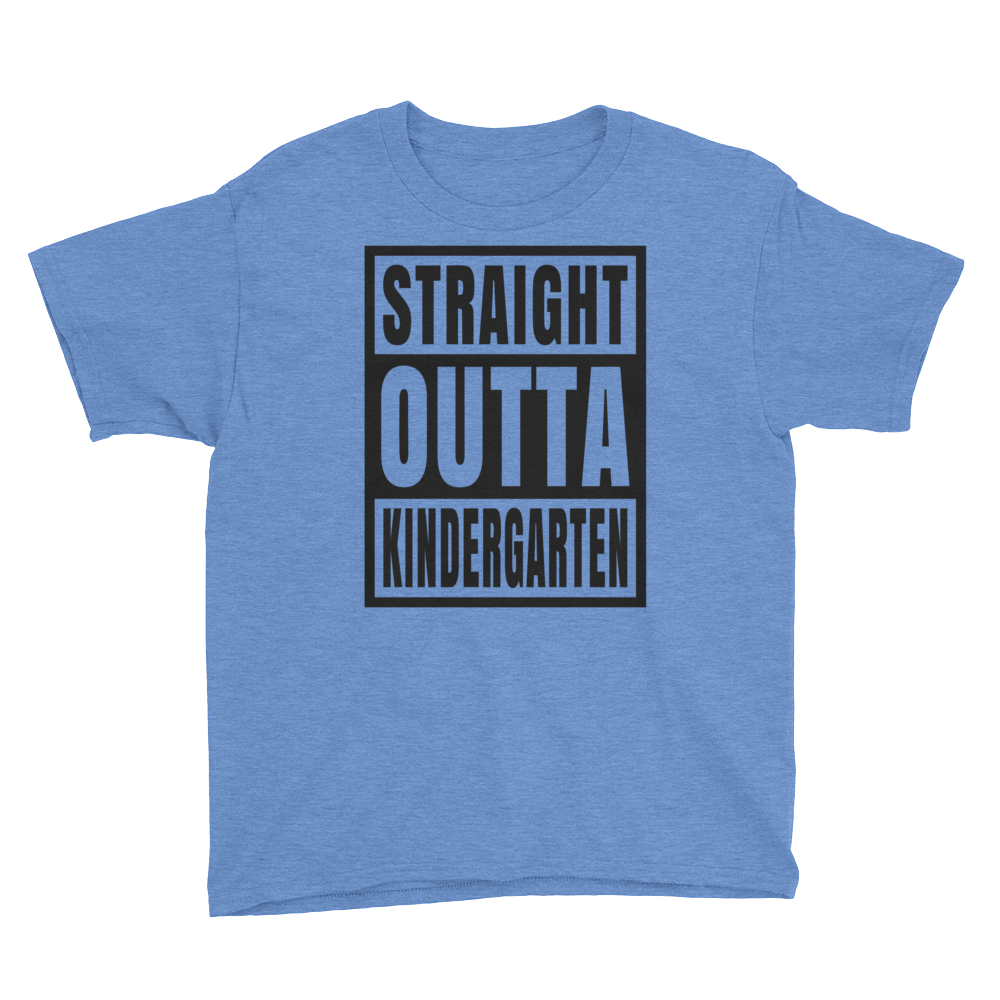 Straight Outta Kindergarten T-shirt, Youth Short Sleeve T-Shirt