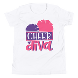 Cheer Diva Shirt, Cheerleader Shirt, Cheerleading Shirt, Youth Short Sleeve T-Shirt