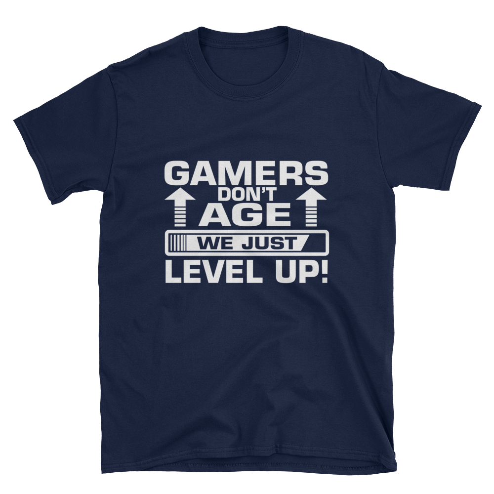 Gamers Don't Age We Just Level Up Shirt, I Don't Age I Just Level Up Gaming Shirt, Gaming T-shirt, Gamers T-shirt, Gaming T-shirt, Gamer Shirt, Gamer Gift, Game Controller Shirt, Short-Sleeve Unisex T-Shirt