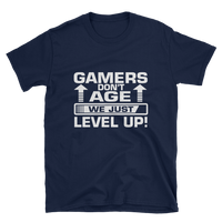 Gamers Don't Age We Just Level Up Shirt, I Don't Age I Just Level Up Gaming Shirt, Gaming T-shirt, Gamers T-shirt, Gaming T-shirt, Gamer Shirt, Gamer Gift, Game Controller Shirt, Short-Sleeve Unisex T-Shirt